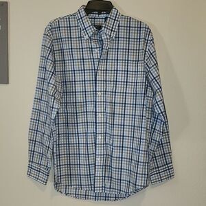 ARROW Men's med striped button-up collared casual dress shirt